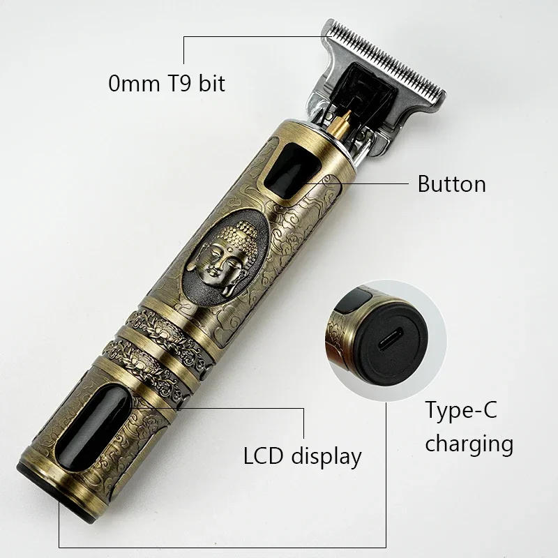 Description Picture 3 of itemUSB Rechargeable T9 Baldheaded Hair Clipper Electric Hair Trimmer 0mm Men Barber Hair Cutting