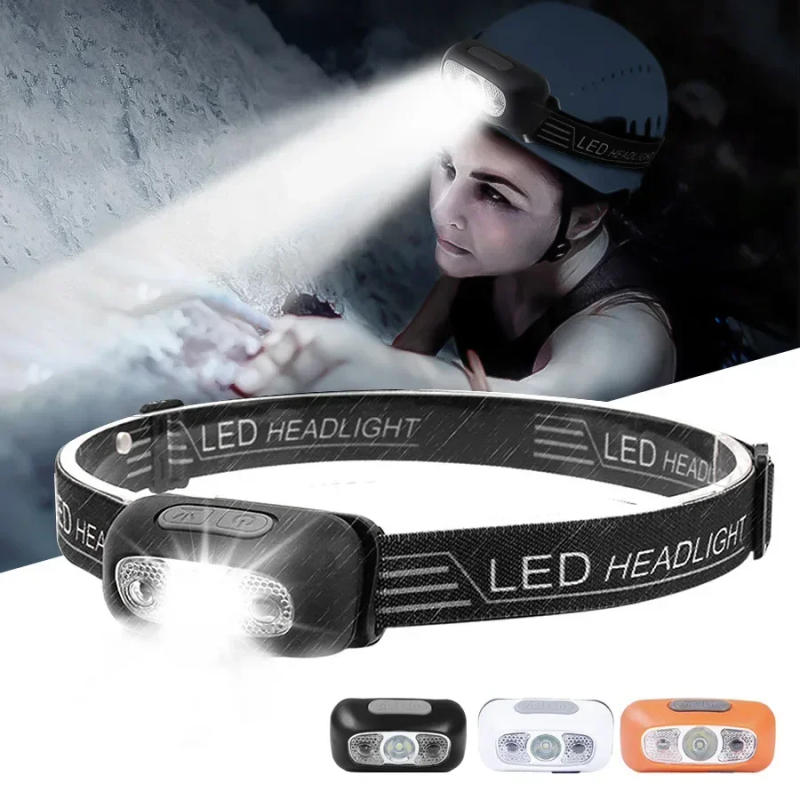 Description Picture 2 of itemInduction Headlamps Mini LED Charging Headlight Camping Flashlight Led Head-Mounted Strong Light Fishing Portable Torch Lamp