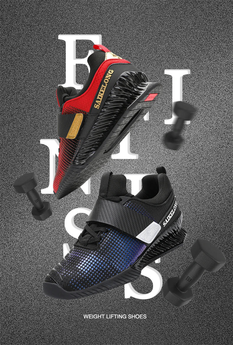 Description Picture 5 of itemMen's Professional Weightlifting Shoes Indoor Comfort Deep Squat Training Shoes Durable and Anti Slip Weightlifting Sneakers Men