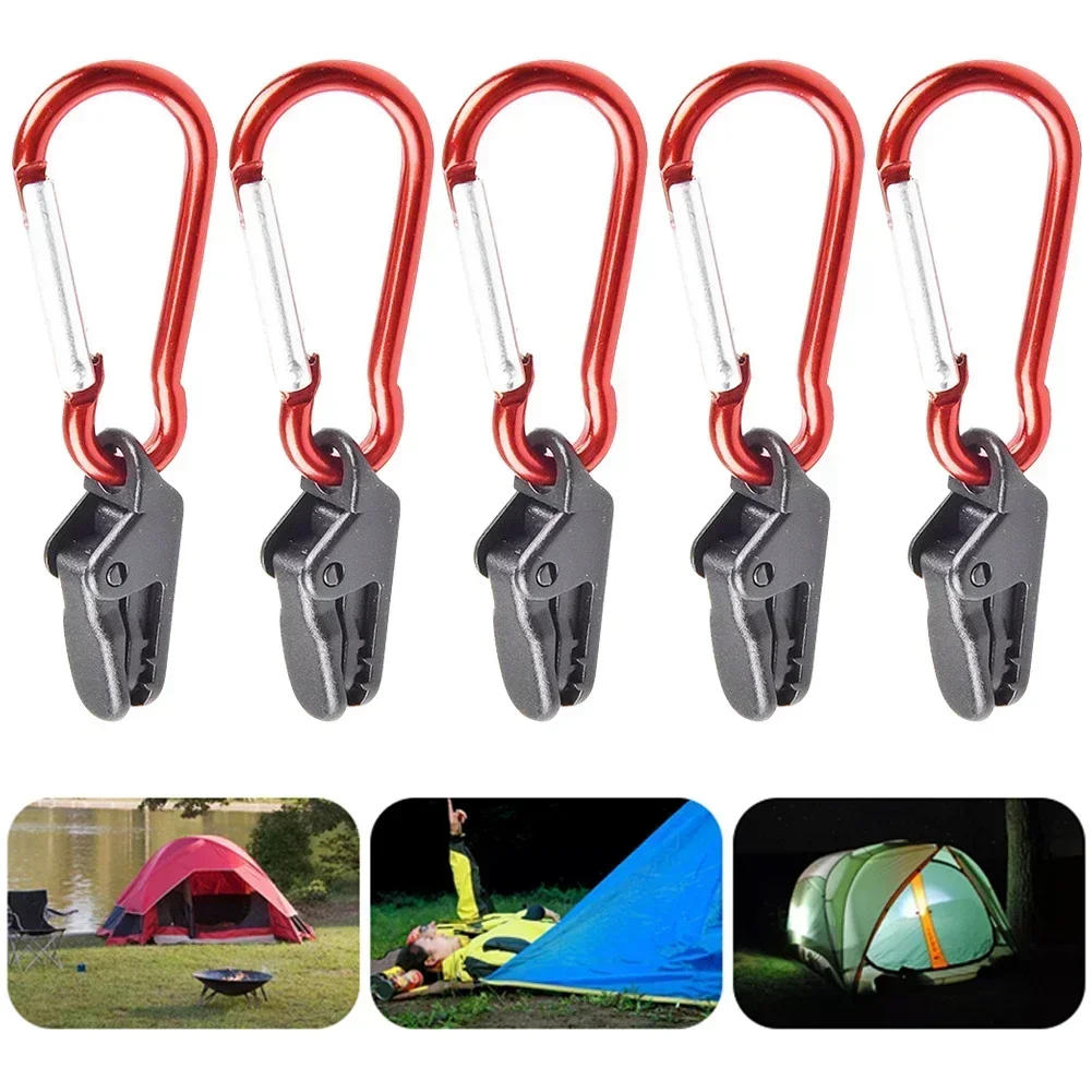 Description Picture 4 of item5Pcs Tarpaulin Clips Camping Tents Awning Wind Rope Clamp Equipment Plastic Clip Buckle Fixed Jaw Grip Hook Outdoor Accessories