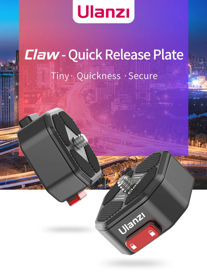Description Picture 2 of itemUlanzi 1905 Claw Quick Release System Plate Clamp Mount for DSLR Gopro Action Camera Tripod Adapter Plate Board Accessories