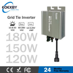 MPPT 120W 150W 180W Micro Inverter Balcony Solar PV Grid Tie System for Home Use DC10.8-30V Solar Input AC110V-240V Output