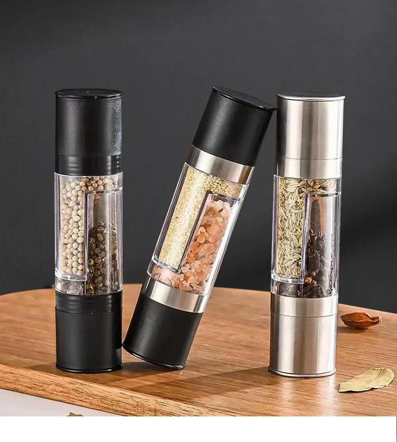 Description Picture 3 of itemSalt and Pepper Grinder 2 in 1 Manual Stainless Steel Salt Pepper Mills with Adjustable Ceramic Grinding Spice Mill Kitchen Tool
