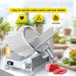 12 Inch Blade Electric Meat Slicer Cutting Machine Kitchen Chopper Vegetable Cutter For Beef Turkey Home Appliance Commercial