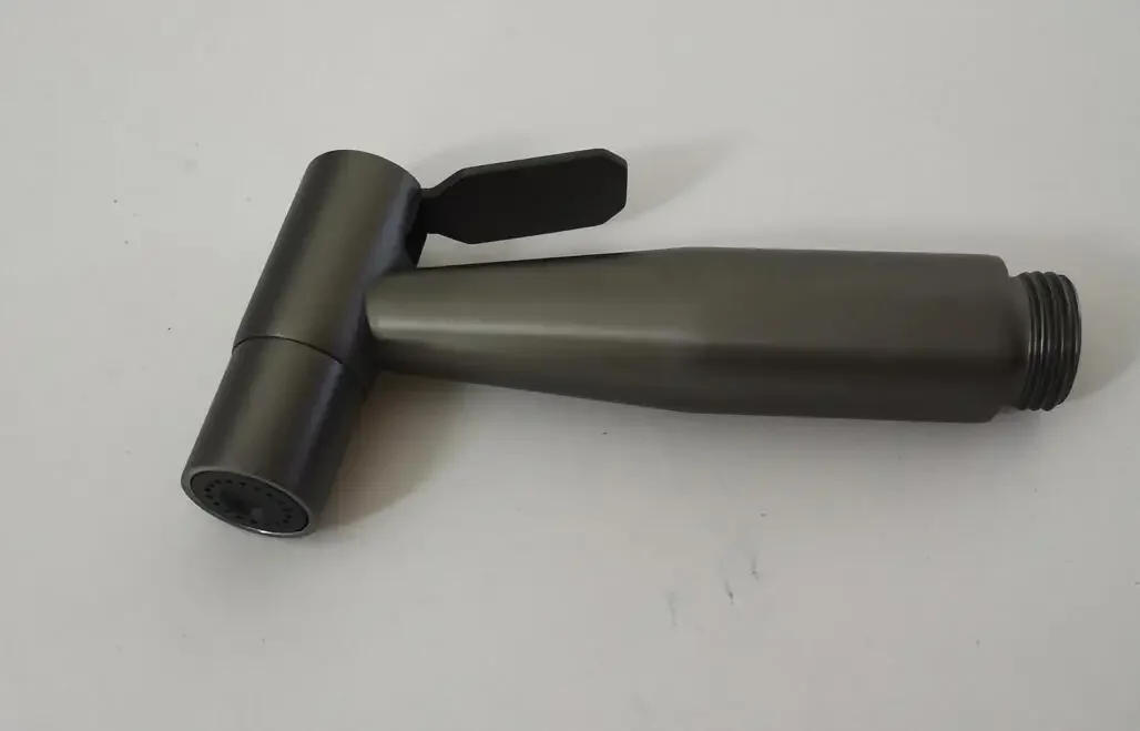 Description Picture 4 of itemGunmetal gray Bidet Sprayer Douche Toilet Kit brushed gray BrassShattaf Shower Head Copper Valve Set Jet Bidet Faucet GD12