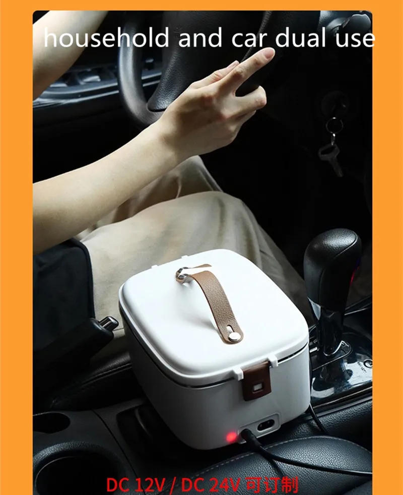Description Picture 5 of item1.8L car microwave oven 12v24v multi-functional rice cooker large capacity water-free heating lunch box