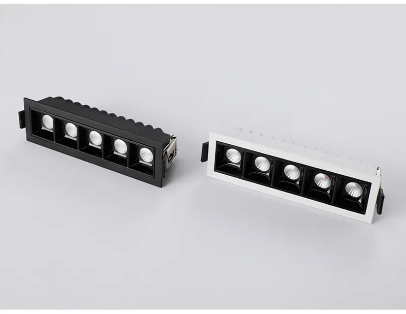 Description Picture 4 of item10W20W30W Embedded LED Spotlight COB Ceiling lamp Dimmable Downlight AC220V110V living room interior lighting Grille Line light