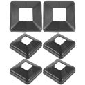 6 Pcs Vinyl Fence Parts Post Cap Decorative Caps Column Finials Deck Cover Plastic Covers Square Skirt