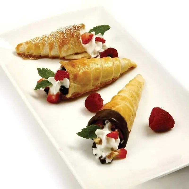 Description Picture 6 of item5/10pcs Stainless Steel Cake Tool Set Croissant Mold Pancake Tube Cone Shaped Baking Mold Kitchen Dessert Tool Cake Bread Mold