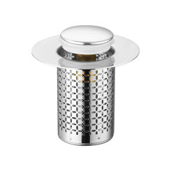 1PCS Washbasin Leak Plug Stainless Steel Odor Proof Bouncing Core Press Type Sink Drain Universal Accessory for Washbasin