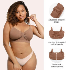 Adjustable Shoulder Straps Breasts Bra Seamless Bras Full Coverage Wireless Push Up Bra For Women Comfort Sculpting Bralettes