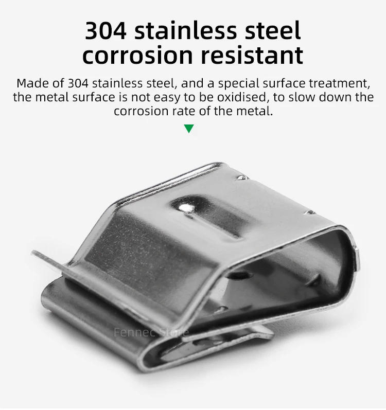 Description Picture 3 of itemSolar Panel Cable Clips Stainless Steel PV Wire Clip Fixing Clamps 40/50/70/100PCS for PV Module Wire Accommodates 2 Wires