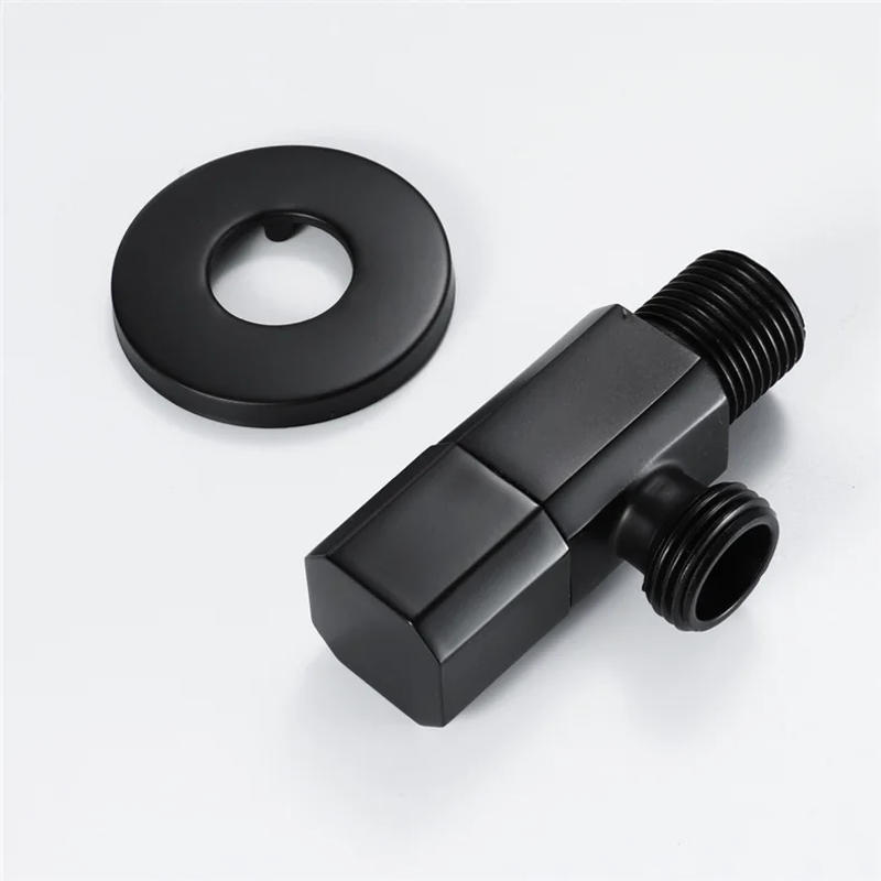 Description Picture 4 of itemBlack Octagon Design Switch Brass Filling Valves One Input One Output Stop Valve Bathroom Washing Basin Toilet Bowl Accessories