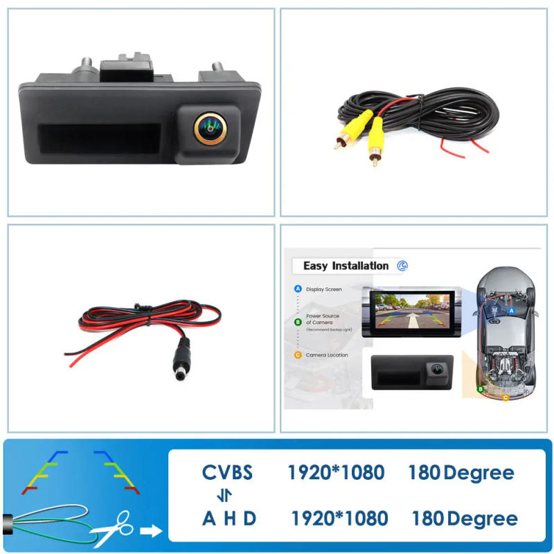 Description Picture 2 of item4K AHD 1080P CCD HD Car Rear View Camera For Golf Passat B7 B5 Tiguan T5 Jetta MK6 For Audi A3 A4 A5 Q5 A6 Porsche Cayenne