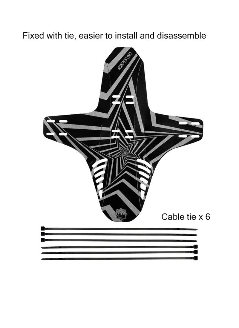 Description Picture 4 of item1pc Reflective Mudguard MTB Bicycle Fender Suitable for Front Fork Rear Wheel Fender Reflective Mud Guard Cycling Parts
