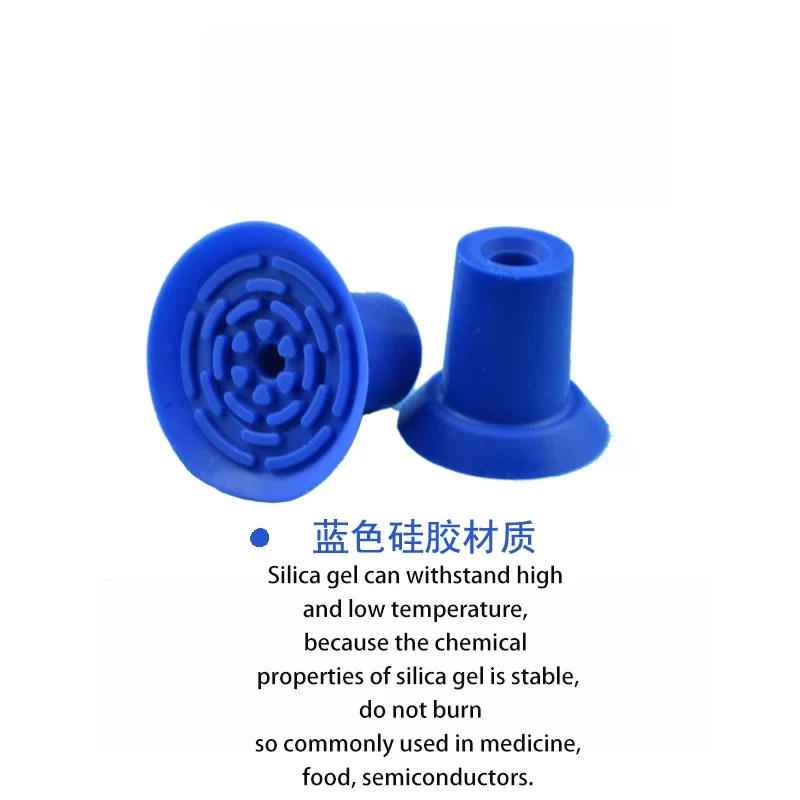 Description Picture 5 of itemIndustrial blue pneumatic bag-opening vacuum suction cup. Silicone suction nozzle accessories: F18, F22, F26, F33