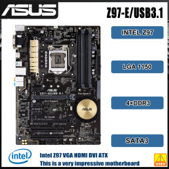 ASUS Z97-E/USB3.1 Motherboard support i3-4130 i3-4160 i3-4350  i3-4370  i5-4590  i7-4770 cpu LGA 1150 Intel Z97 DDR3 32GB