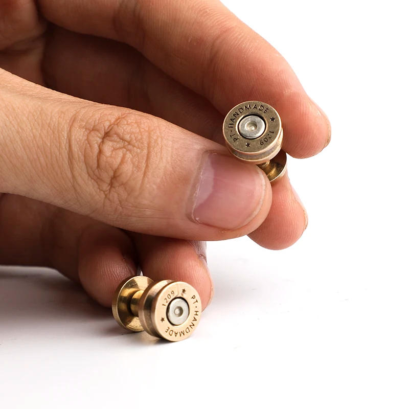 Description Picture 3 of item1pc Brass DIY Bag Buckle Handbag Round Head Lock Buckle LeatherCraft Sewing Hardware Bag Clasp Lock Durable Accessories