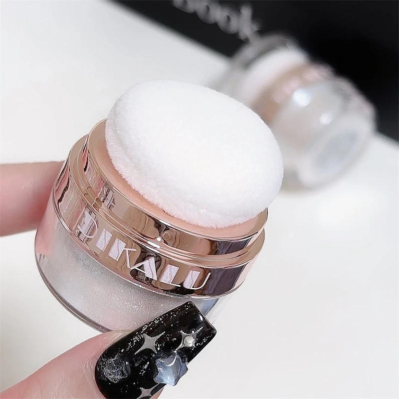 Description Picture 6 of itemFairy Powder Highlighter Patting Powder Moonlight White Body Shimmering Contour Blush Brightening Glitter Loose Powder Makeup