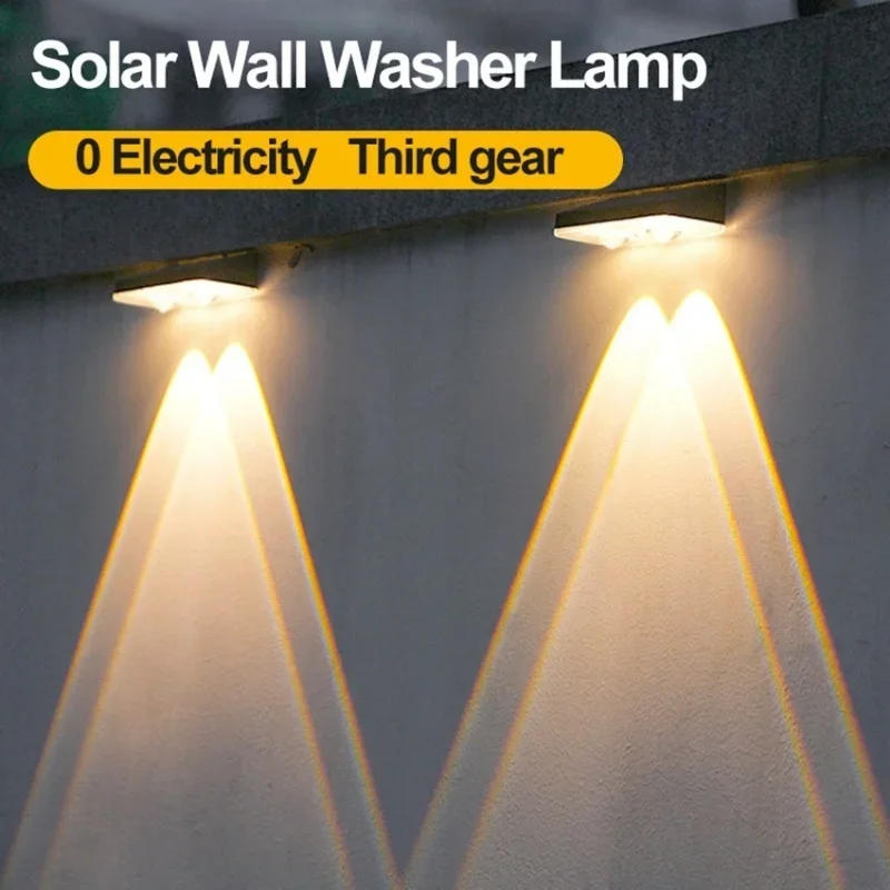 Description Picture 5 of item3Color Outdoor Solar Garden Light Outdoor Waterproof High Brightness Spotlight Wall Lamp for Home Villa Fence Porches Decorative