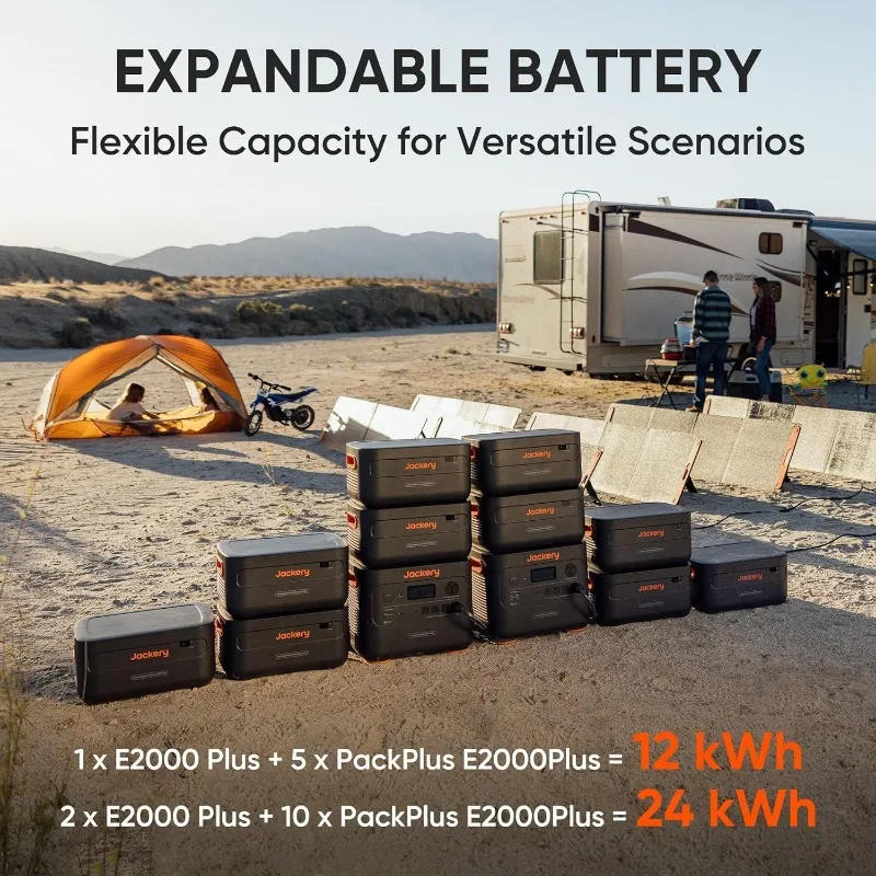 Description Picture 4 of itemPortable Power Station Explorer 2000 Plus Solar Generator with 2042Wh LiFePO4 Battery 3000W Output Expandable to 24kWh 6000W