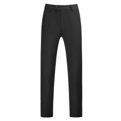 Black Pure Color Men Dress Pant Business Casual Slim Fit Ankle Length Pantalon Classic Suit Trousers Wedding Plus Size XS---6XL