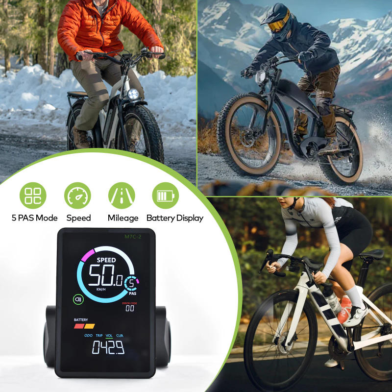 Description Picture 6 of itemM7C-2 LED electric bike Display Cycling Speed Odometer Battery Indicators Fault reminder wired USB Digital ebike accessories