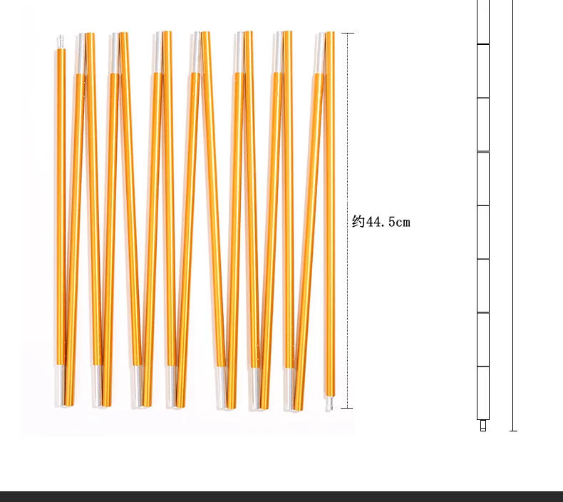 Description Picture 4 of item1pc Tent Pole 11mm 5.2M 5.6M 6M 6.39M 6.79M 7.18M Camping Aluminum Alloy Tent Pole  Accessories Camping Essential Accessories
