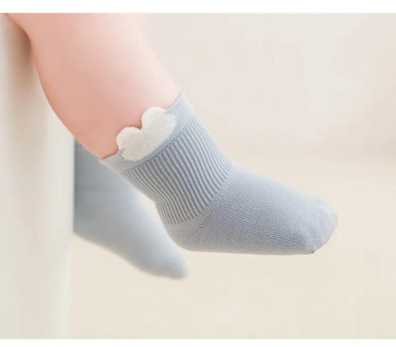 Description Picture 4 of item3 Pairs New Infant Baby Socks Solid Color Spring Autumn Toddler Boys Girls Casual Sock Cotton Socken For Children Kids 0-5 Years