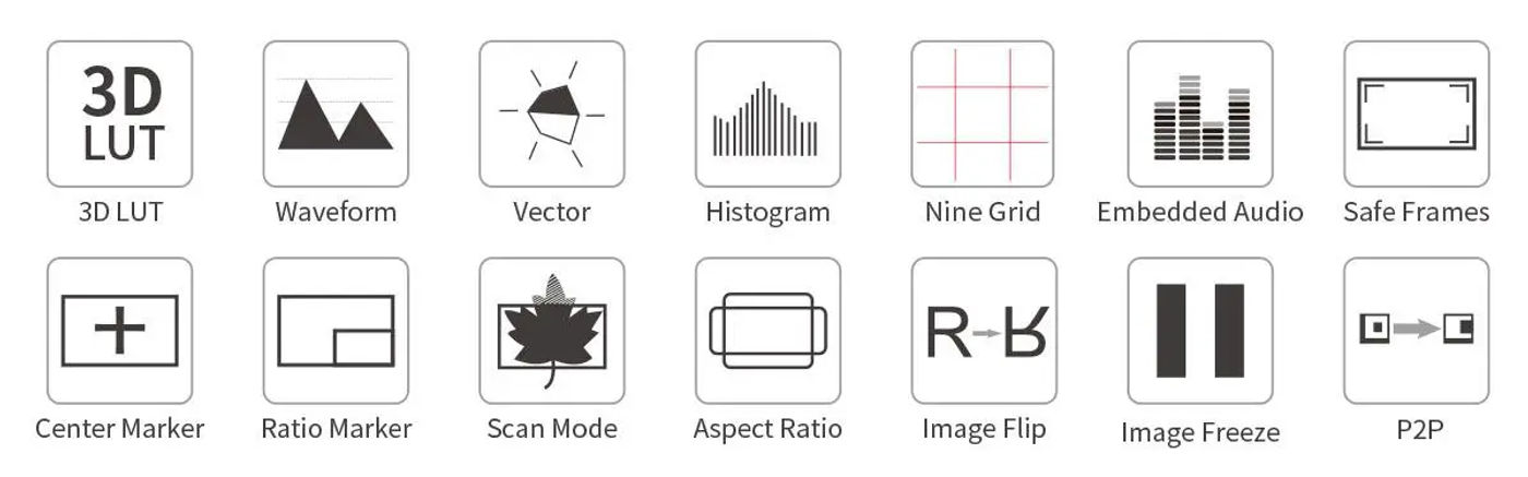 Description Picture 4 of itemFEELWORLD F5 PROX 1600nit High Bright  5.5 Inch 4K HDMI  Touch Screen DSLR Camera Field Monitor F970 External Kit Type-c