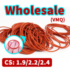 Thickness 1.9/2.2/2.4mm CS O-ring wholesale Red VMQ silicon rubber gasket seal silicone ring washer rubber elastic free shipping