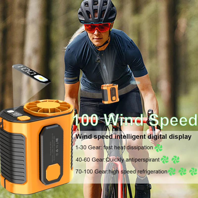 Description Picture 3 of itemPortable Waist Fan Mini Waist Clip Fan USB Rechargeable Hanging Neck Fan 5000mAh Wireless Cooling Waist Fan for Outdoor Travel