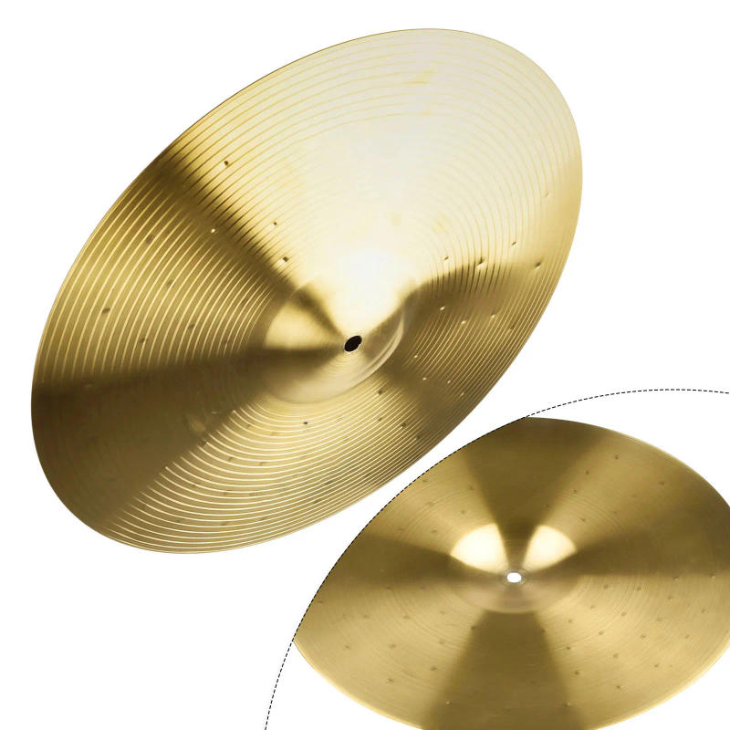 Description Picture 3 of item14 16 Inch Drums Brass Cymbals Percussion Splash Crash Hi-Hat Jazz Drum Cymbal Musical Instruments Parts Drums Sets Cymbal