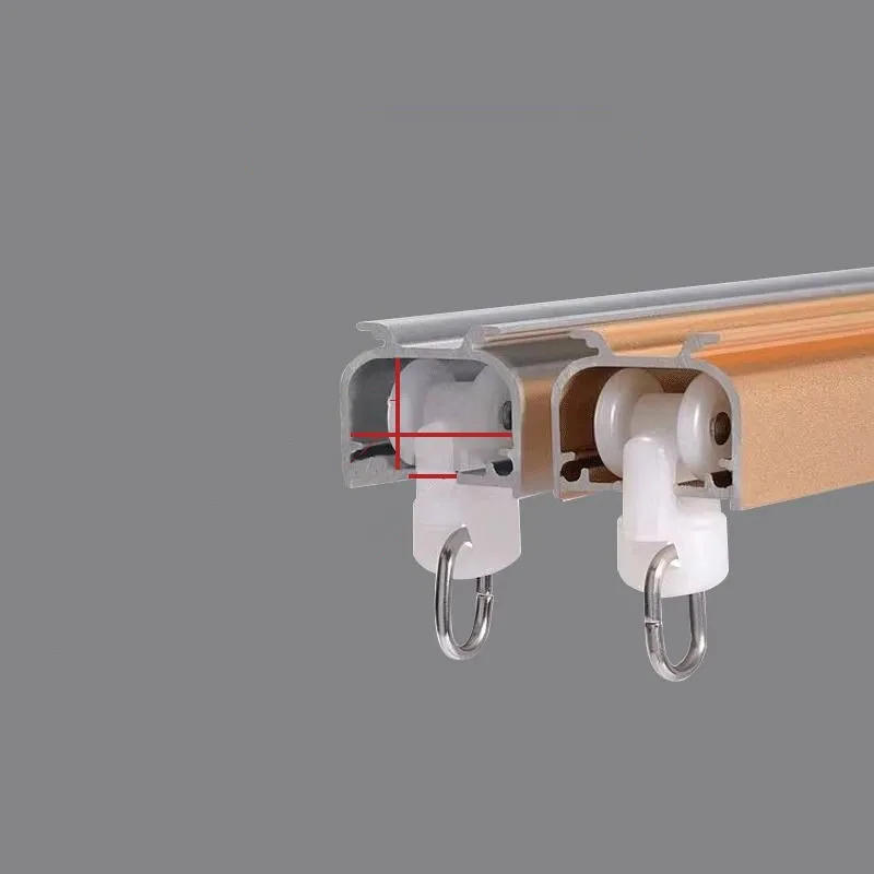 Description Picture 3 of item30pcs Curtain Track Pulley Hook Accessories Bathroom Door Curtain Slide Roller Buckle Ring Wheel Old Guide Wheel Window Hardware