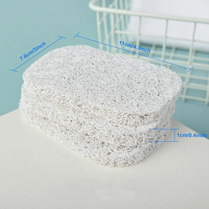 Description Picture 3 of itemNew PVC Soap Holder Pad White Drained Soap Savers Pads Easy to Clean BPA-Free Soap Dish for Shower Kitchen Bathroom