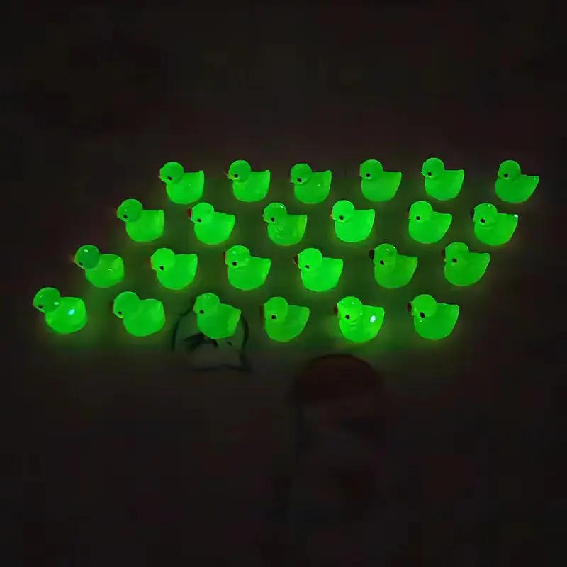 Description Picture 5 of item100/50Pcs Yellow Ducks Luminous Duck Ornament Miniature Figures Tiny Duck Micro Fairy Garden Landscape Fairy Garden Home Decor