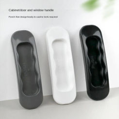 1Pair Window Cabinet Drawer Handles Self-adhesive Door Wardrobe Handle Organizer Paste Open Sliding Door Knob Auxiliary Device
