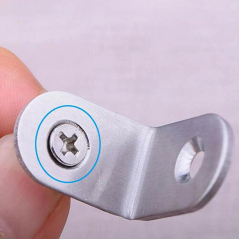 Description Picture 6 of item10pcs Stainless Steel 90 Degree Angle Bracket L Shape Corner Joint Brace Bracket Fastener Furniture Cabinet Screen Wall Hardware