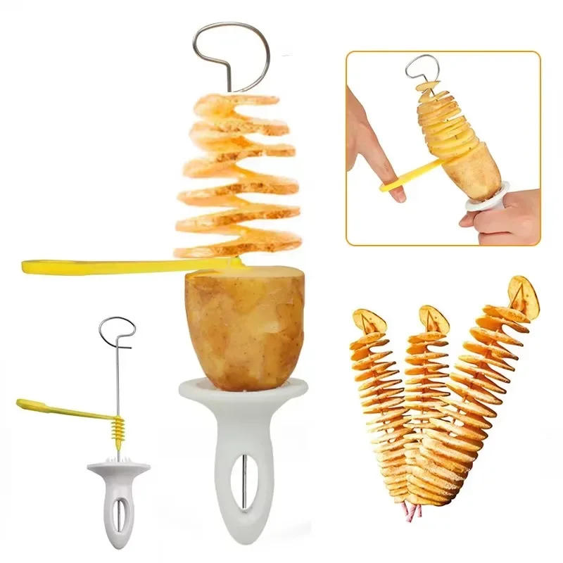 Description Picture 2 of itemWhirlwind Potato Spiral Cutter Potato Tower Making Machine Vegetable Slicer Creative Vegetable Tools Kitchen Accessories Gadgets