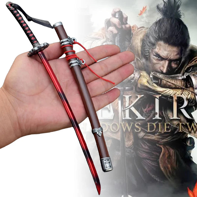Description Picture 2 of item25cm Metal Sekiro Wolf Katana Sword Mini Ninja Knife Iron Japanese Samurai Katana Blade Real Weapon Model Kid Toy Anime Gift