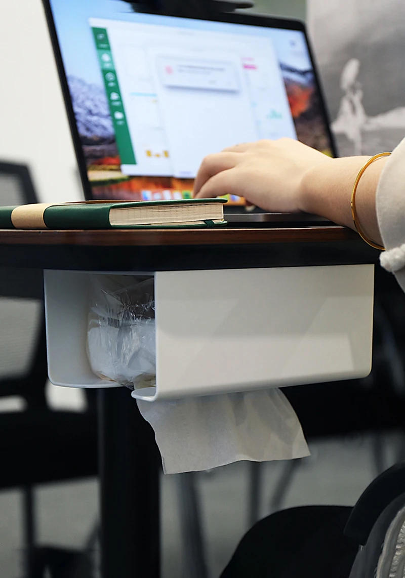 Description Picture 3 of itemMultipurpose Tissue Box Rectangular Tissue Storage Box Bathroom Wall Mounted Toilet Paper Case Desktop Napkin Box Bathroom Box