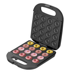 16 Holes Mini Donut Maker Machine 1400W Toaster Cake Baking Oven Pot Kitchen Cooking Appliance for Kids Dessert 220V 타코야끼 기계 와플