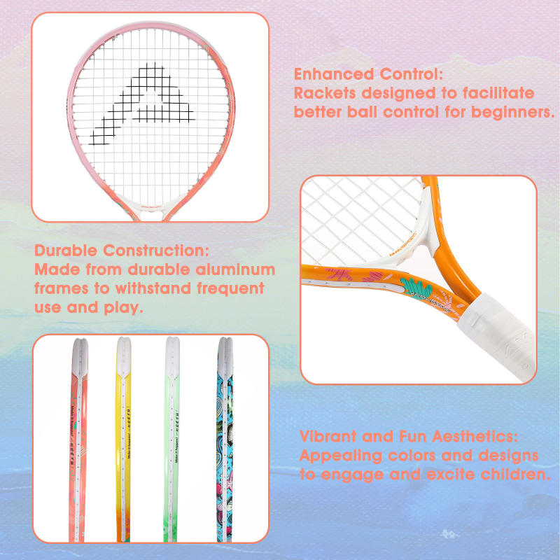 Description Picture 3 of itemAMASPORT Tennis Rackets for Kids Aluminum Alloy 17'' with Cover Bag for Beginner Junior Children Tennis Racquet