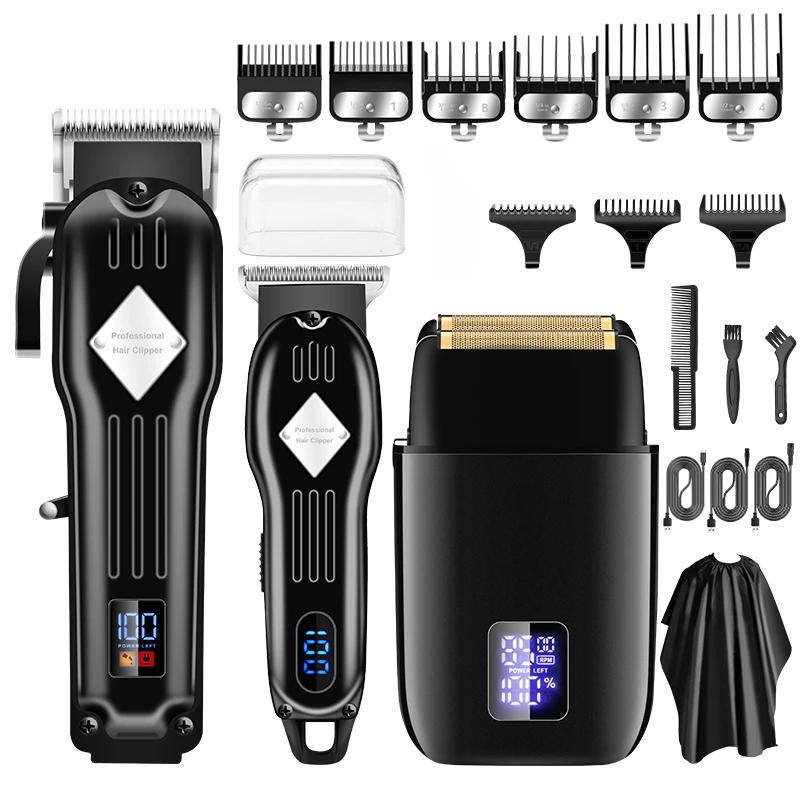 Description Picture 3 of itemRESUXI 973 NEW 3 in 1 Hair Clippers Electric Shaver Hair trimmer 3 pieces grooming set for men Barber shop Hair Cutting Machine