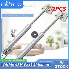 1/2PCS Myhomera 100N/ 10kg Force Door Lift Support Furniture Gas Spring Cabinet Hinges Kitchen Cupboard Door Tatami Lid Soft