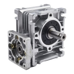 NMRV030 Worm Gear Speed Reducer  Motor Worm Gear Gearbox Ratio 25:1 Reduction Housing For Light Industry Logistics