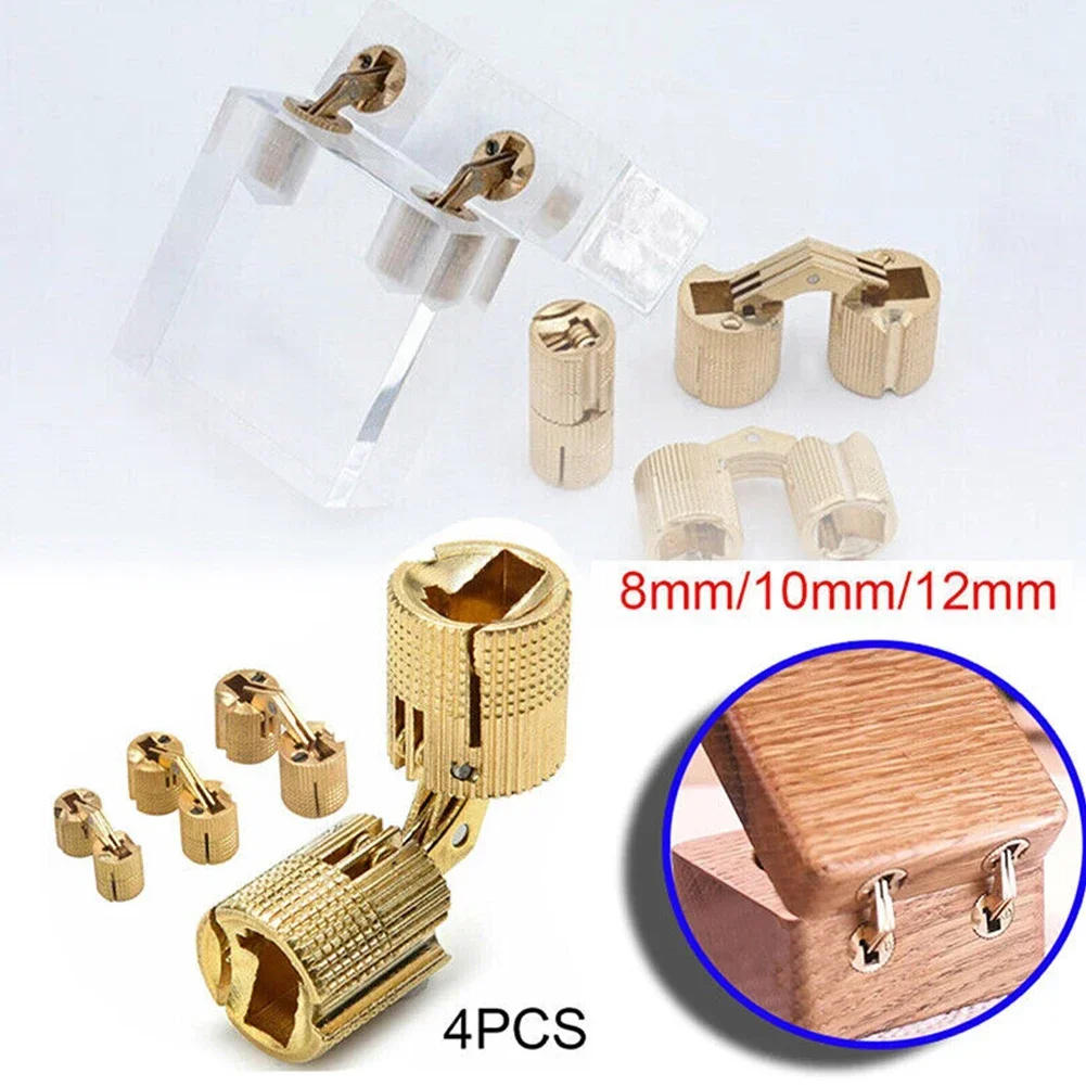 Description Picture 4 of item4pcs Wooden Box Hinges Gift Jewelry Box Barrel Hinges Cabinet Invisible Door Hinges Concealed Barrel Hinge Furniture Hardware