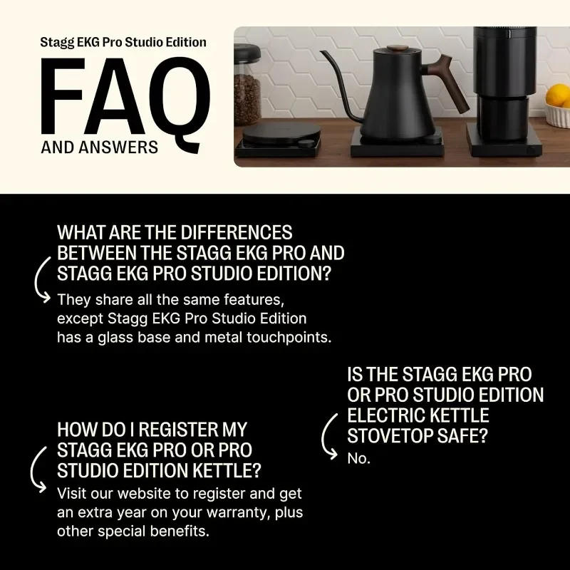 Description Picture 4 of itemFellow Stagg EKG Pro Studio Electric Gooseneck Kettle - Pour-Over Coffee and Tea Pot, Stainless Steel, Quick Heating