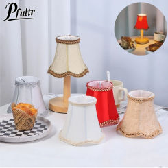 Simple Chandelier Lamp Shade Retro Candle Chandelier Cloth Lampshade Nordic Style Modern Lamp Cover For Home Decoration