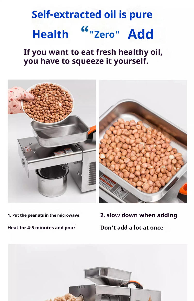 Description Picture 2 of itemOil Press Machine Stainless Steel Automatic Household Cold Rolling Hot Oil Press 220V Environmental Protection Saving Oil Fryer